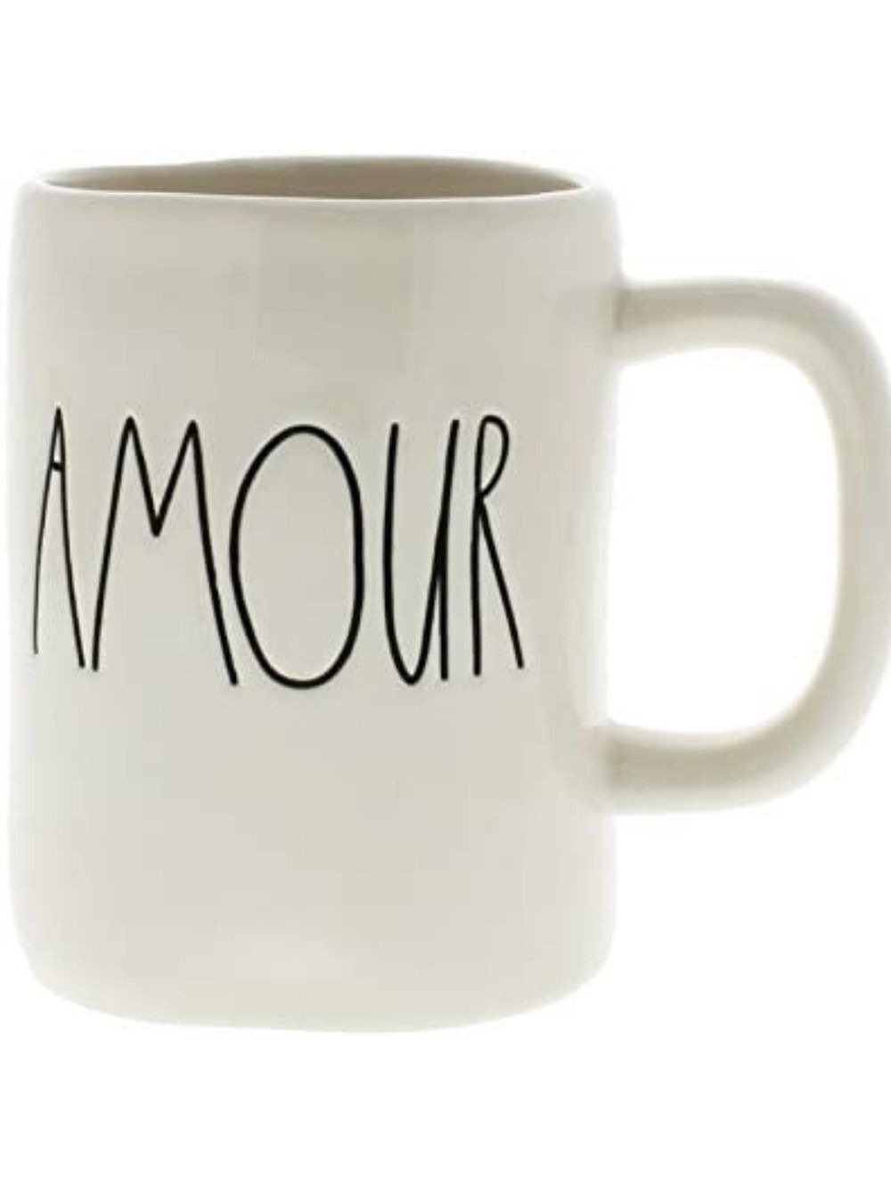 RAE DUNN by Magenta Amour Ceramic Coffee Mug White NWOT